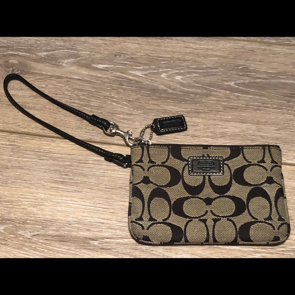 Black coach wristlet